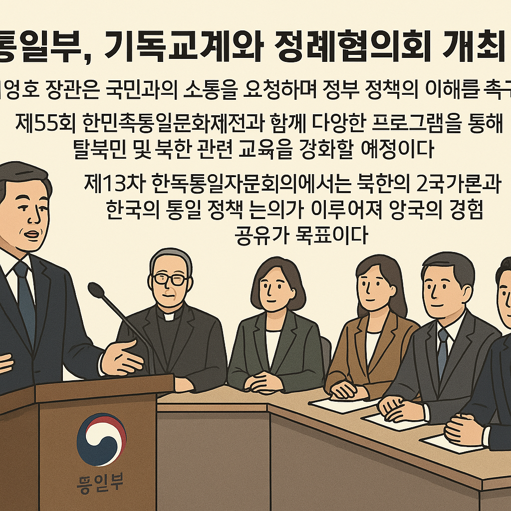 월간통일정책(2024년 4월) : 통일부-기독교 정례협의회 개최 외