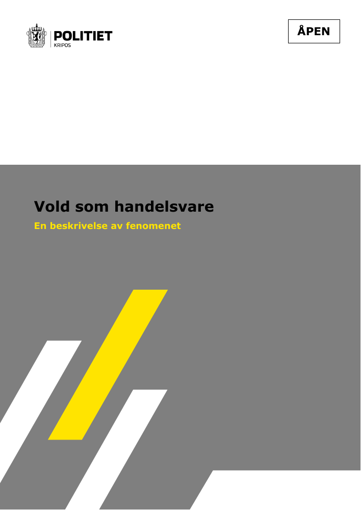 노르웨이 크리포스 보고서 Vold som handelsvare의 표지